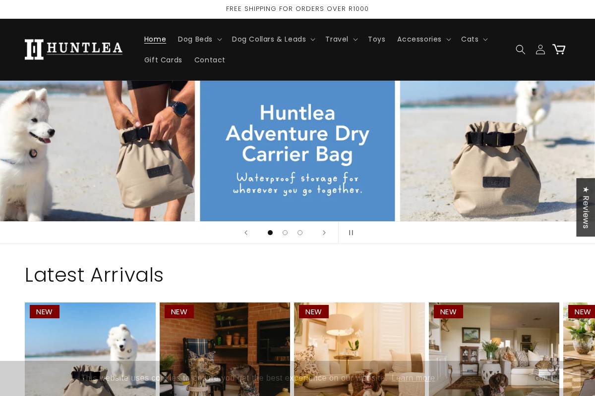 huntlea.co.za homepage screenshot