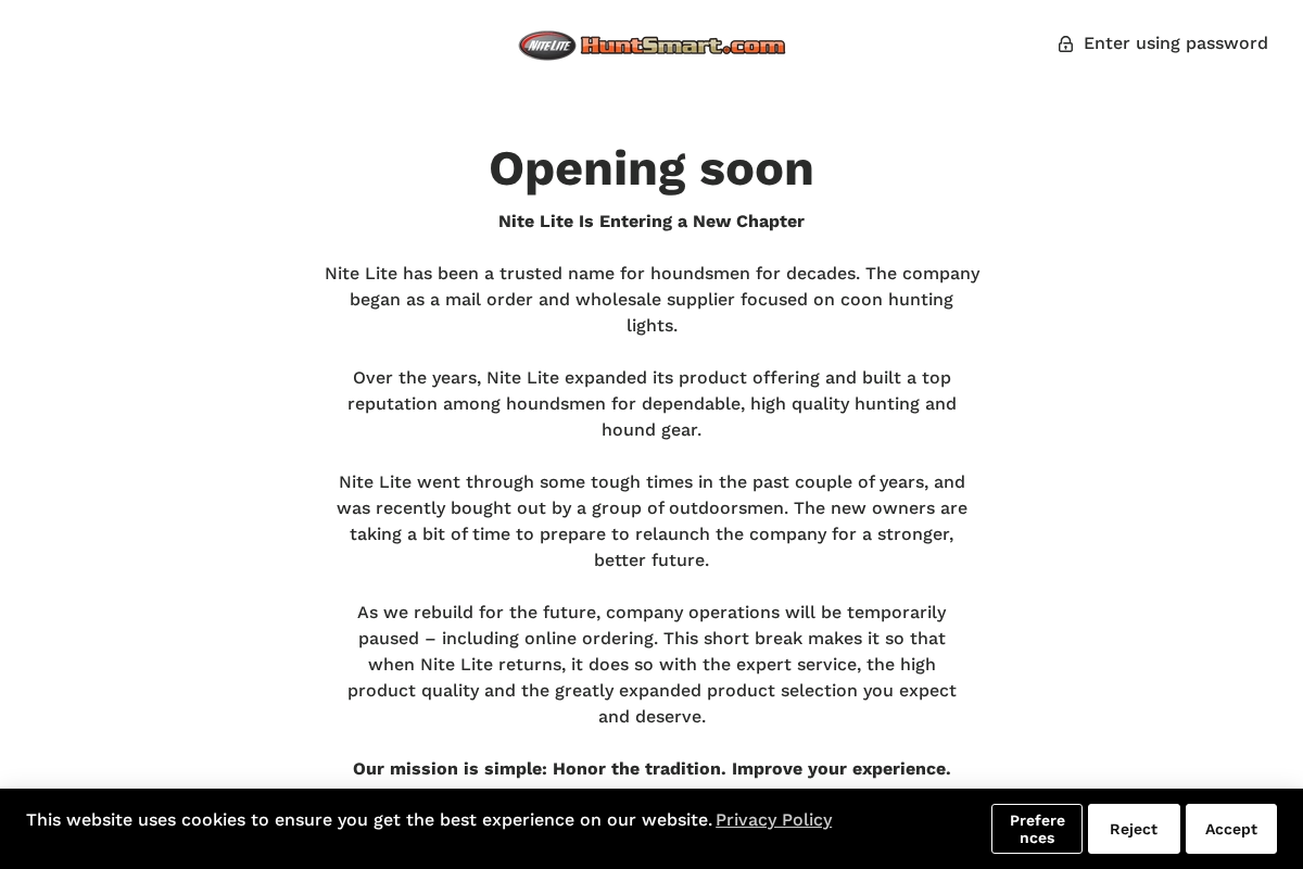 huntsmart.com homepage screenshot