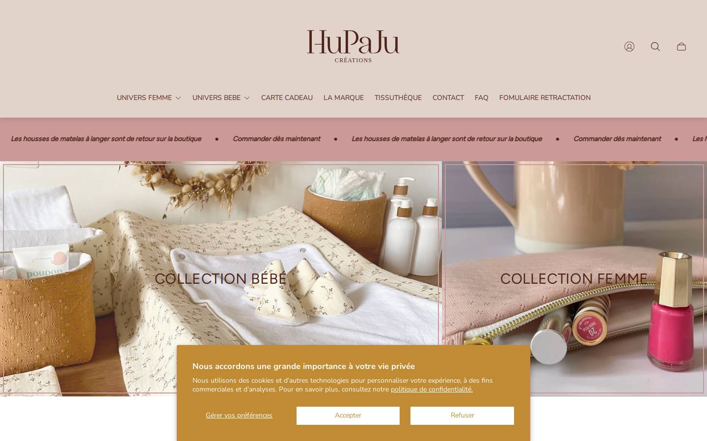 hupaju.com homepage screenshot