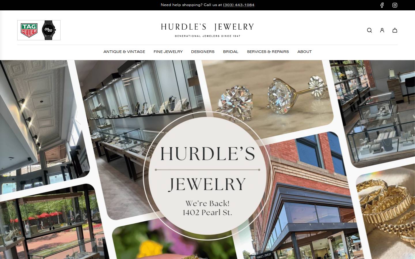 hurdlesjewelry.com homepage screenshot
