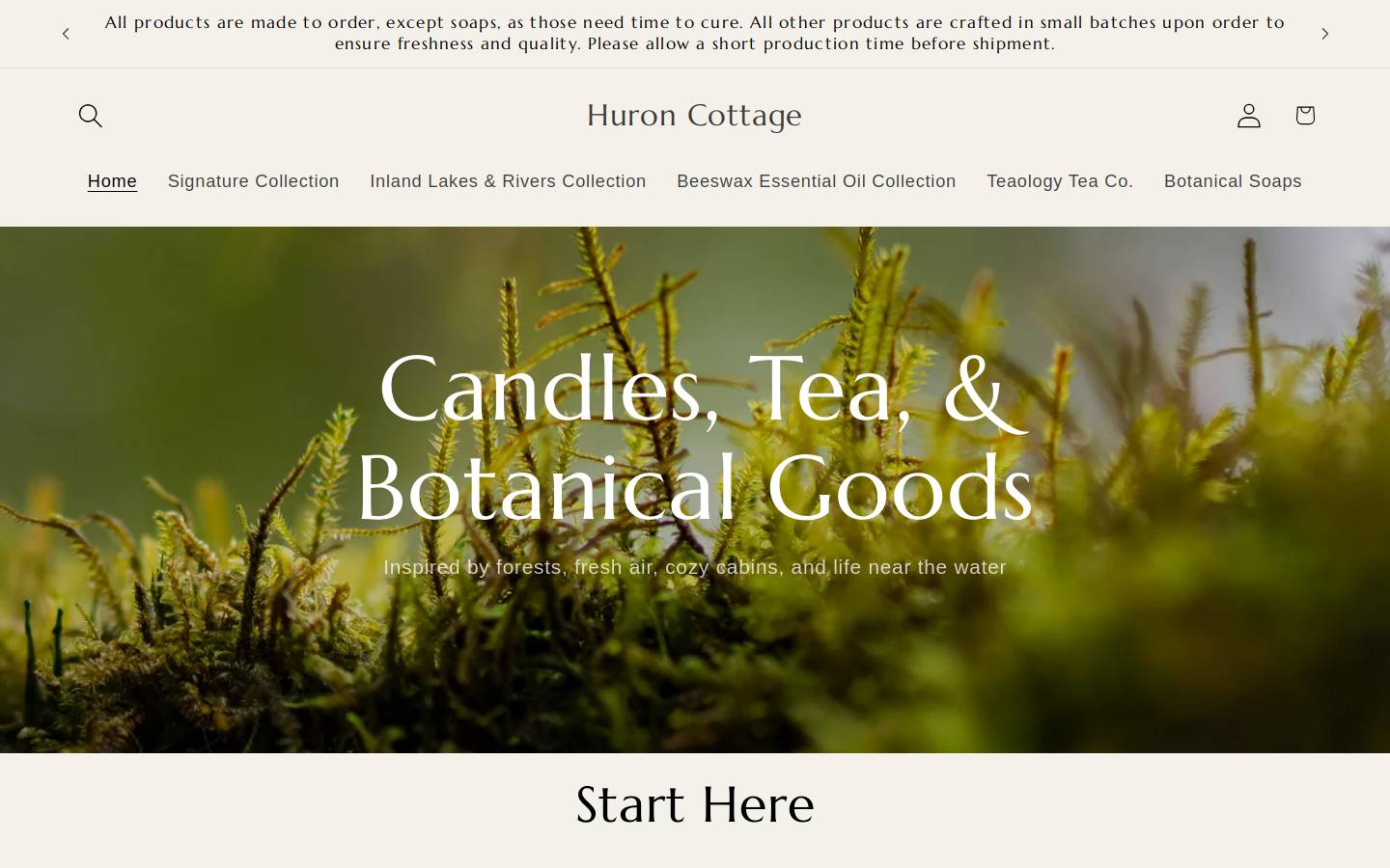 huroncottage.com homepage screenshot