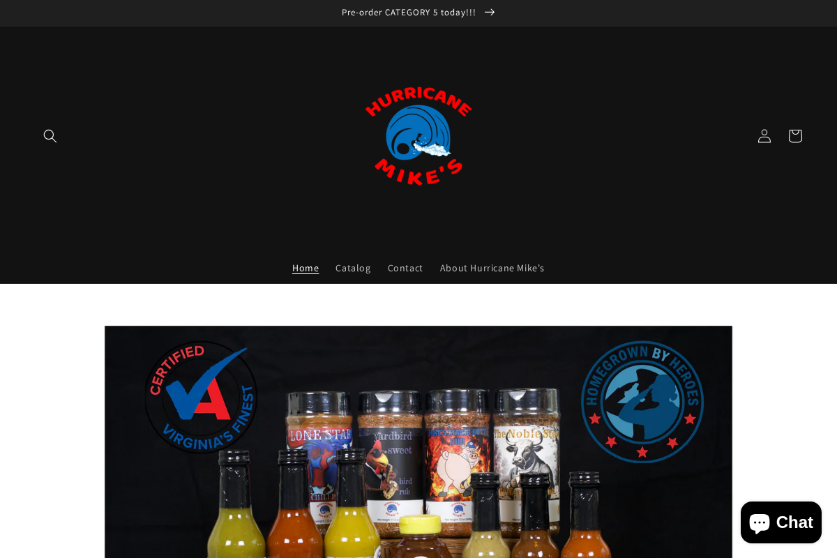 Hurricane Mike’s homepage screenshot