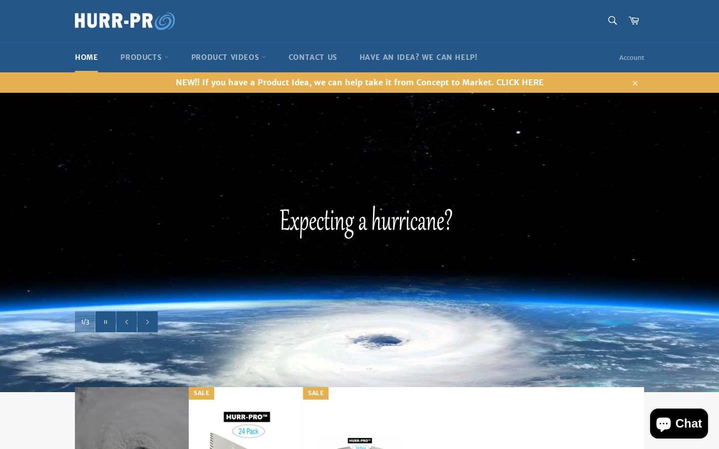 hurrpro.com homepage screenshot