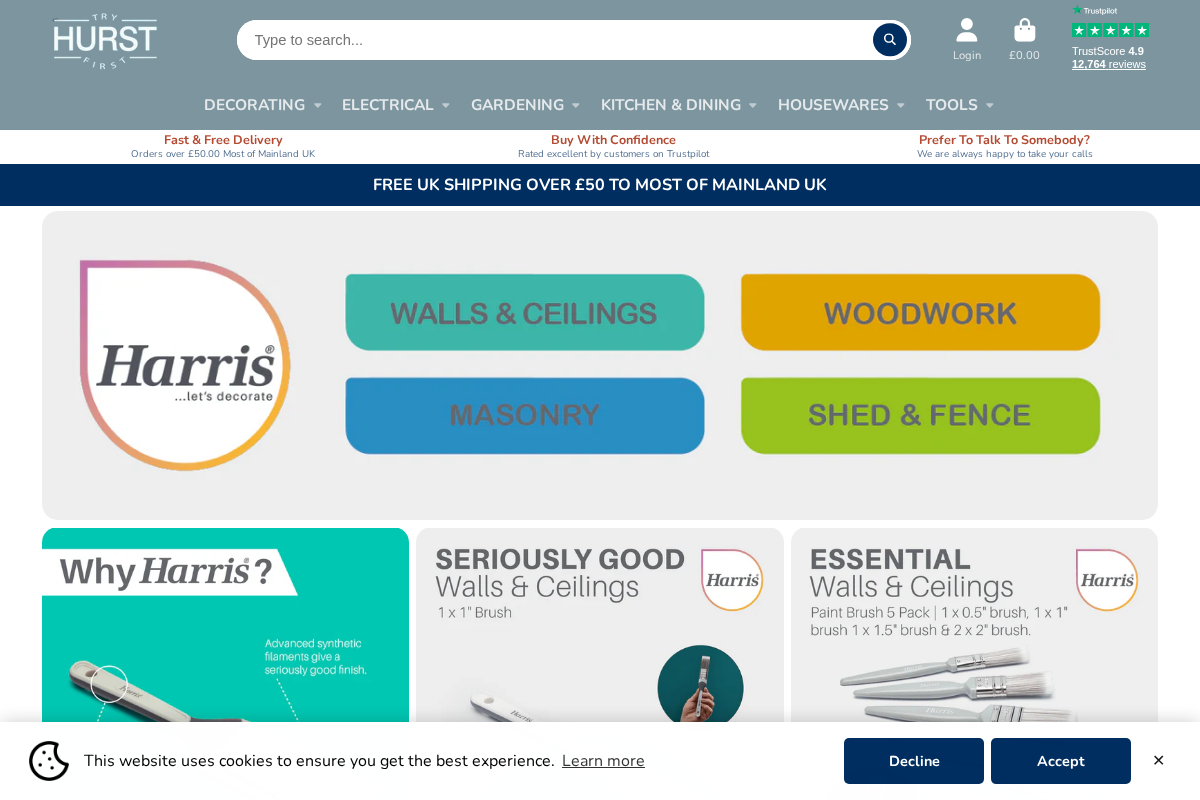 Hurst Iw homepage screenshot