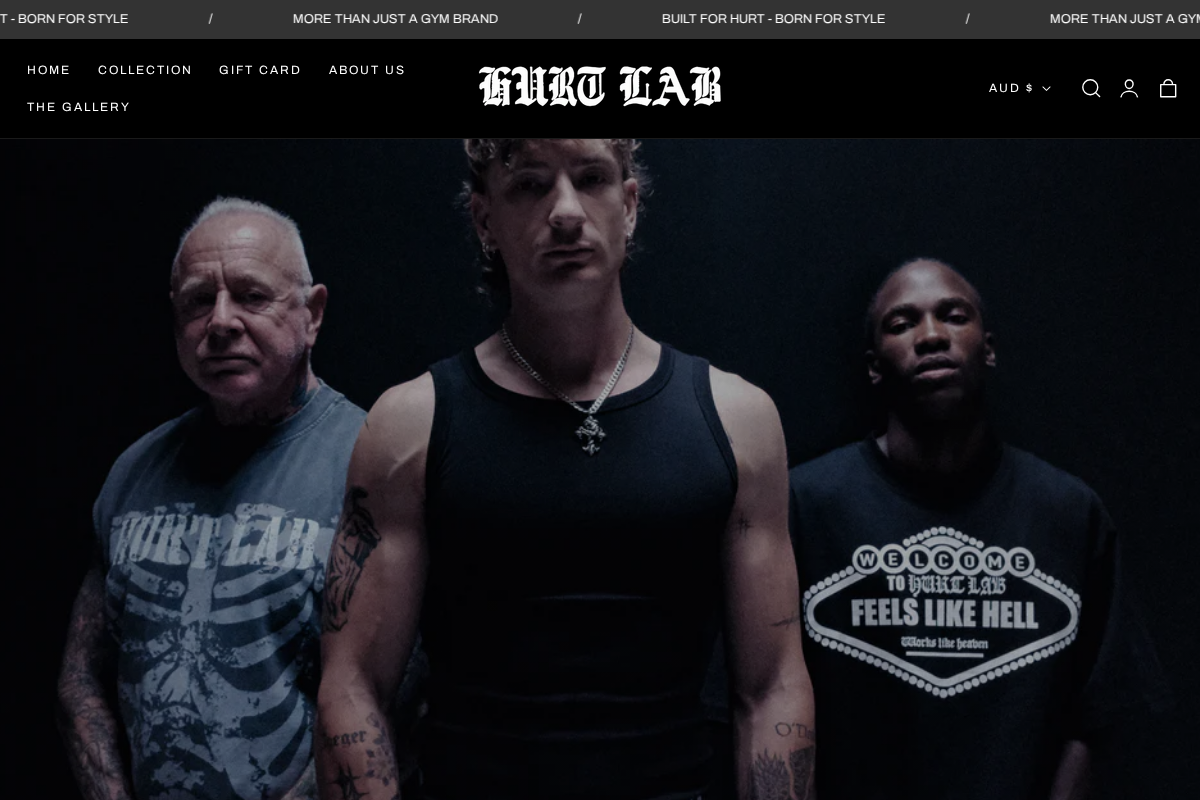 HURTLAB homepage screenshot