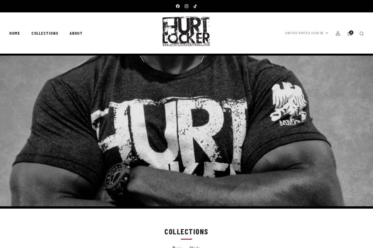 hurtlockerapparel.com homepage screenshot