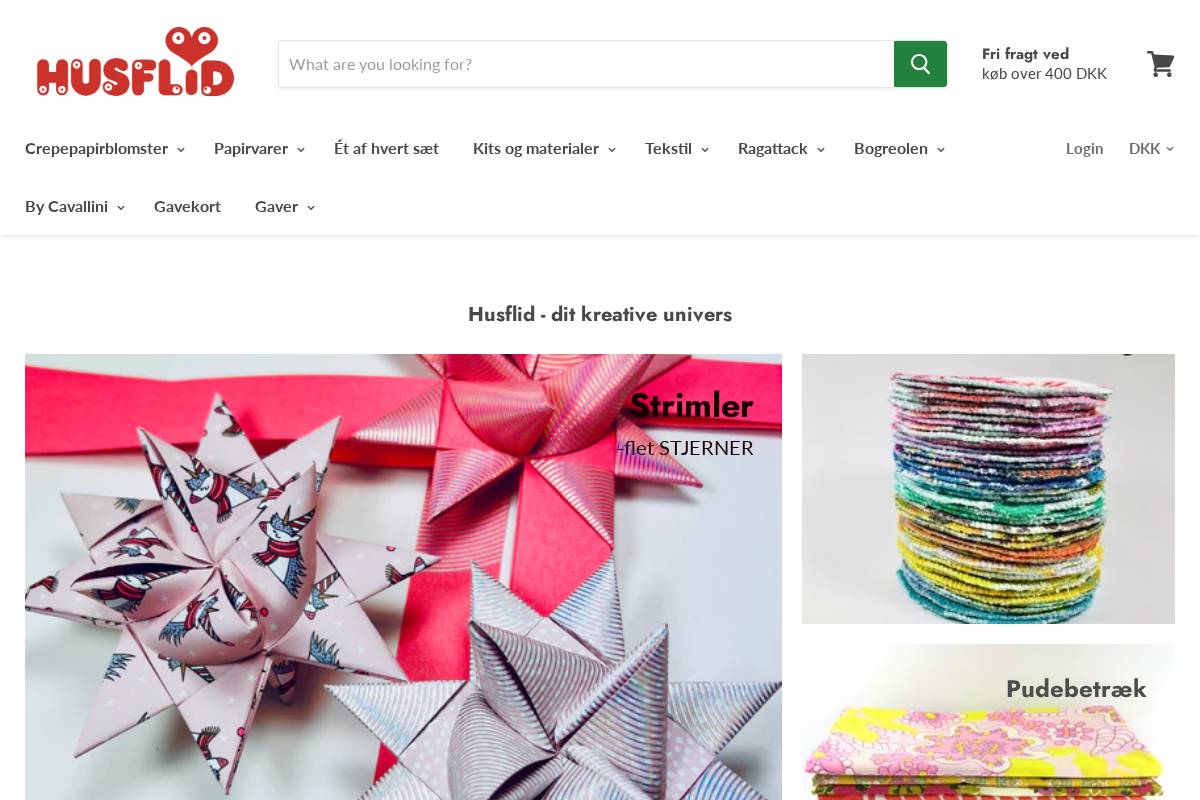 HUSFLID homepage screenshot