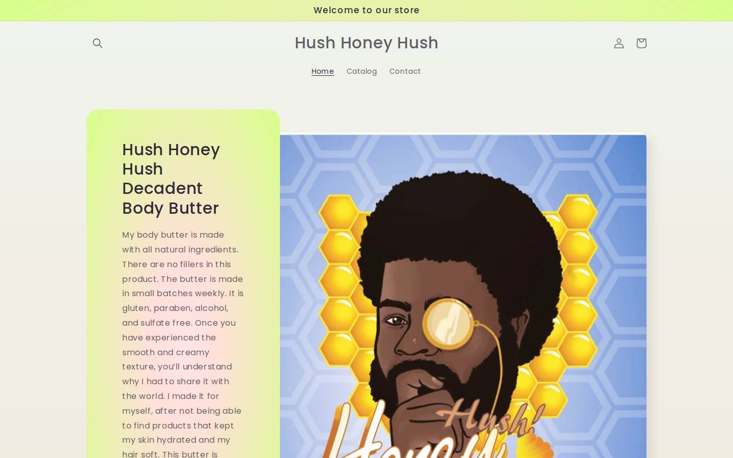 hushhoneyhush.com homepage screenshot