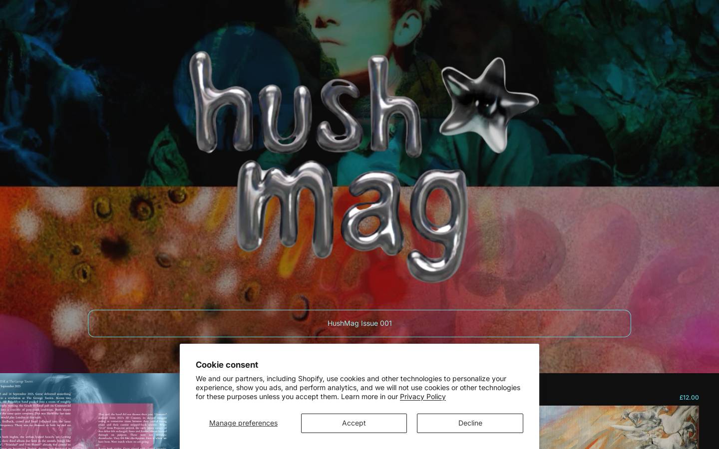 hushmag.co.uk homepage screenshot
