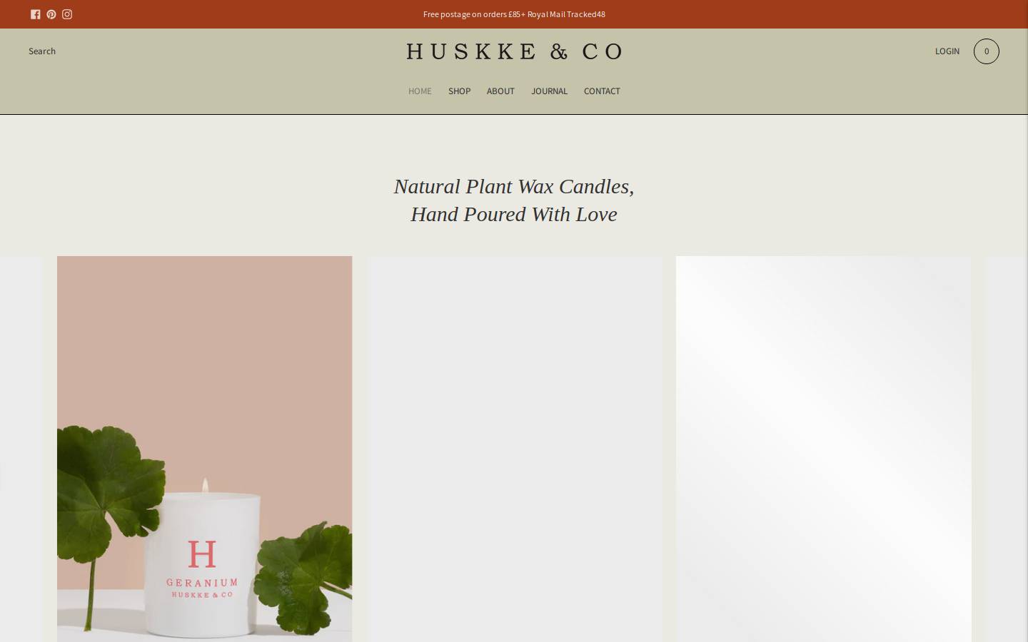 Huskke & Co homepage screenshot