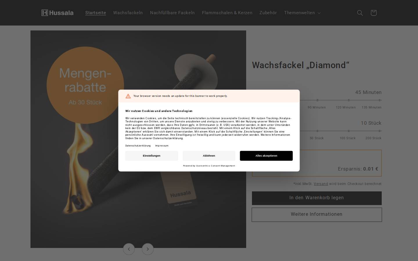 hussala.eu homepage screenshot