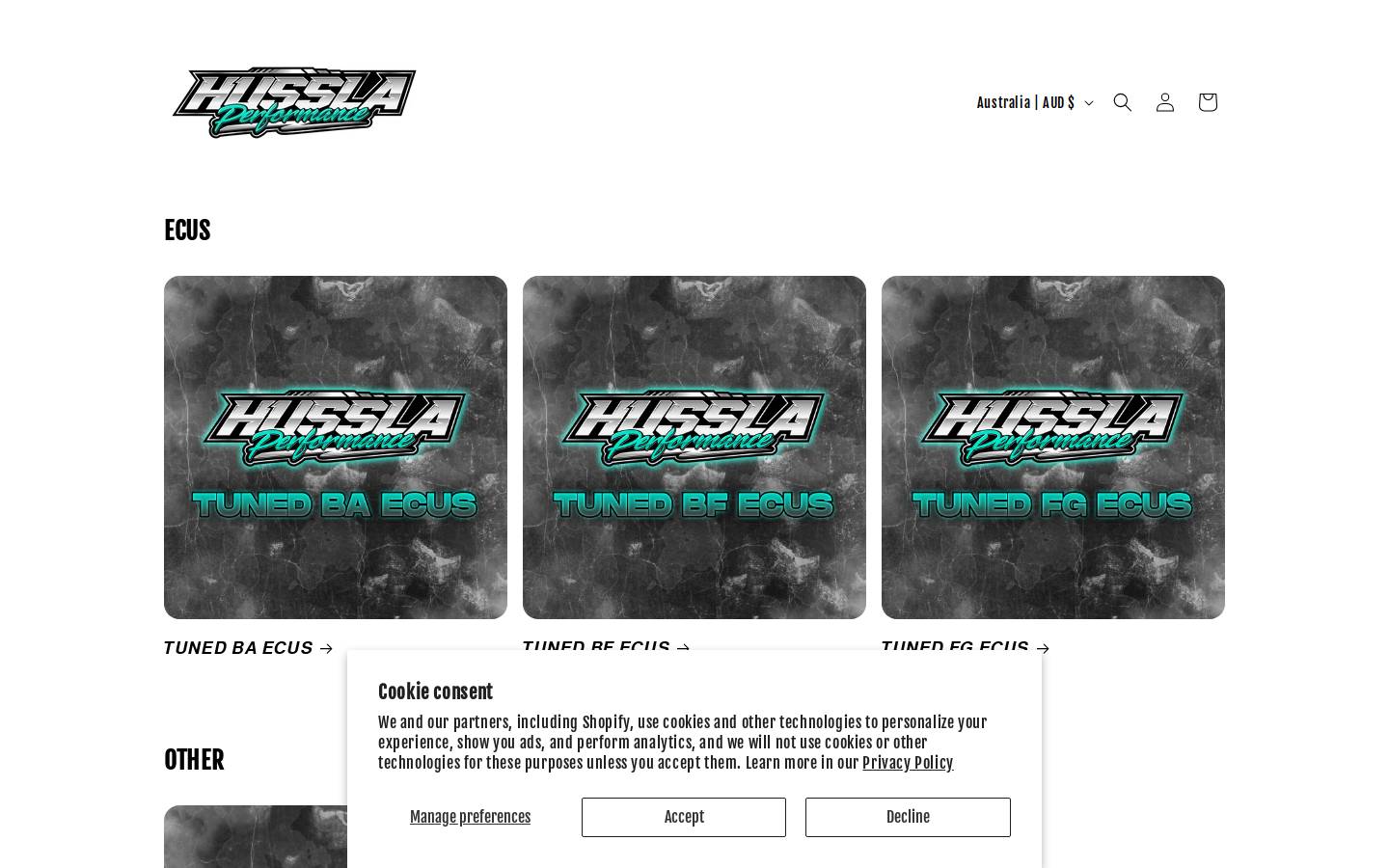 hussla.au homepage screenshot