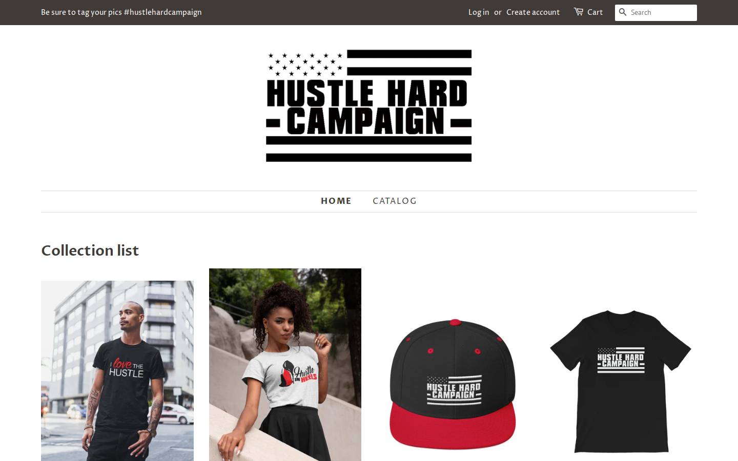 hustlehardcampaign.com homepage screenshot
