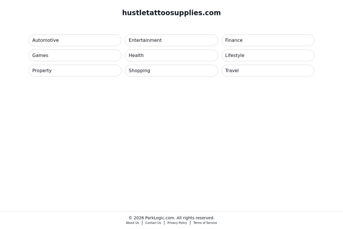 Hustletattoosupplies homepage screenshot