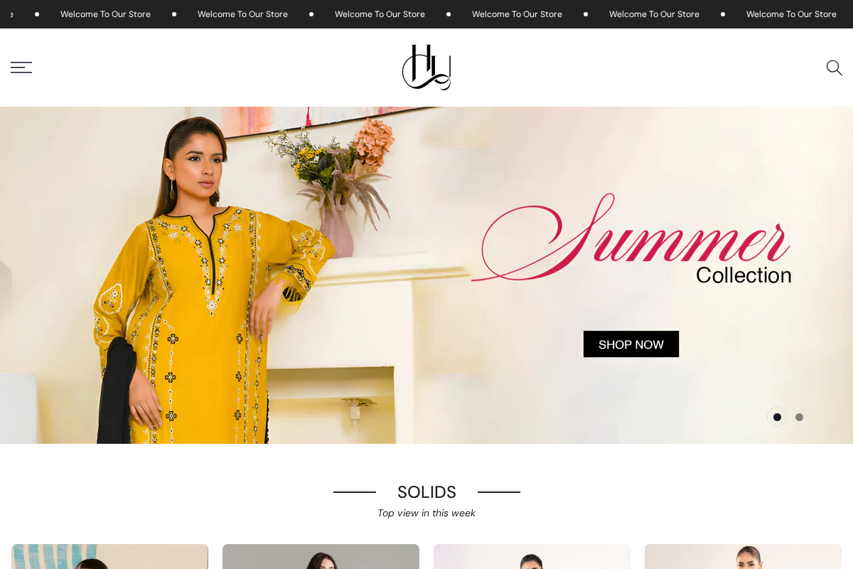 HU Studios homepage screenshot