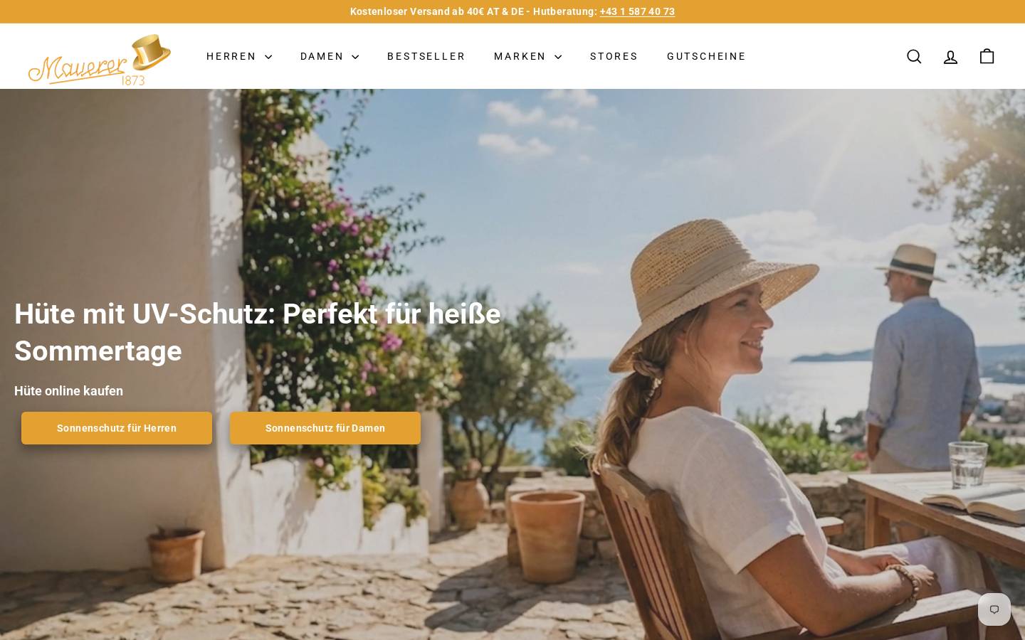 hut-online.de homepage screenshot