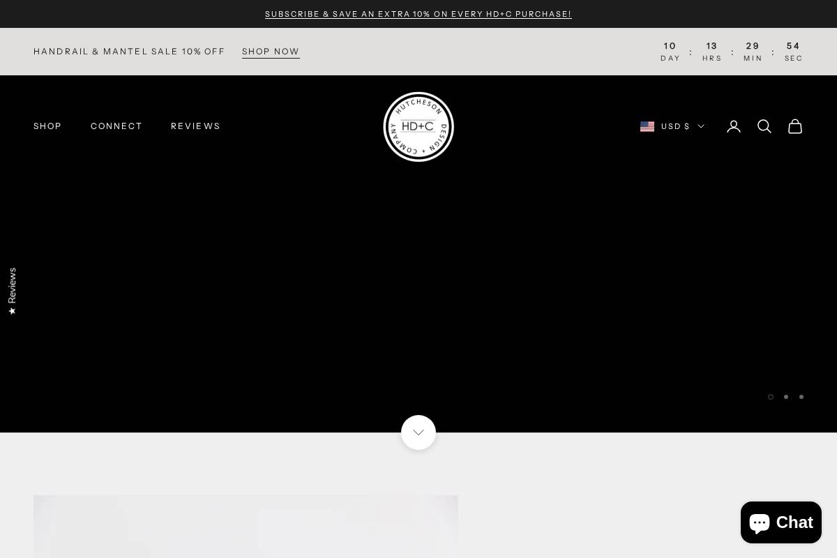 hutchesondesignco.com homepage screenshot