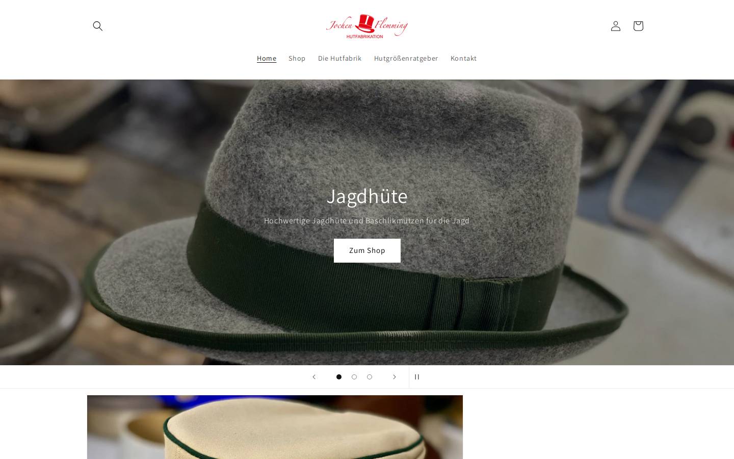 hutfabrik-flemming.de homepage screenshot
