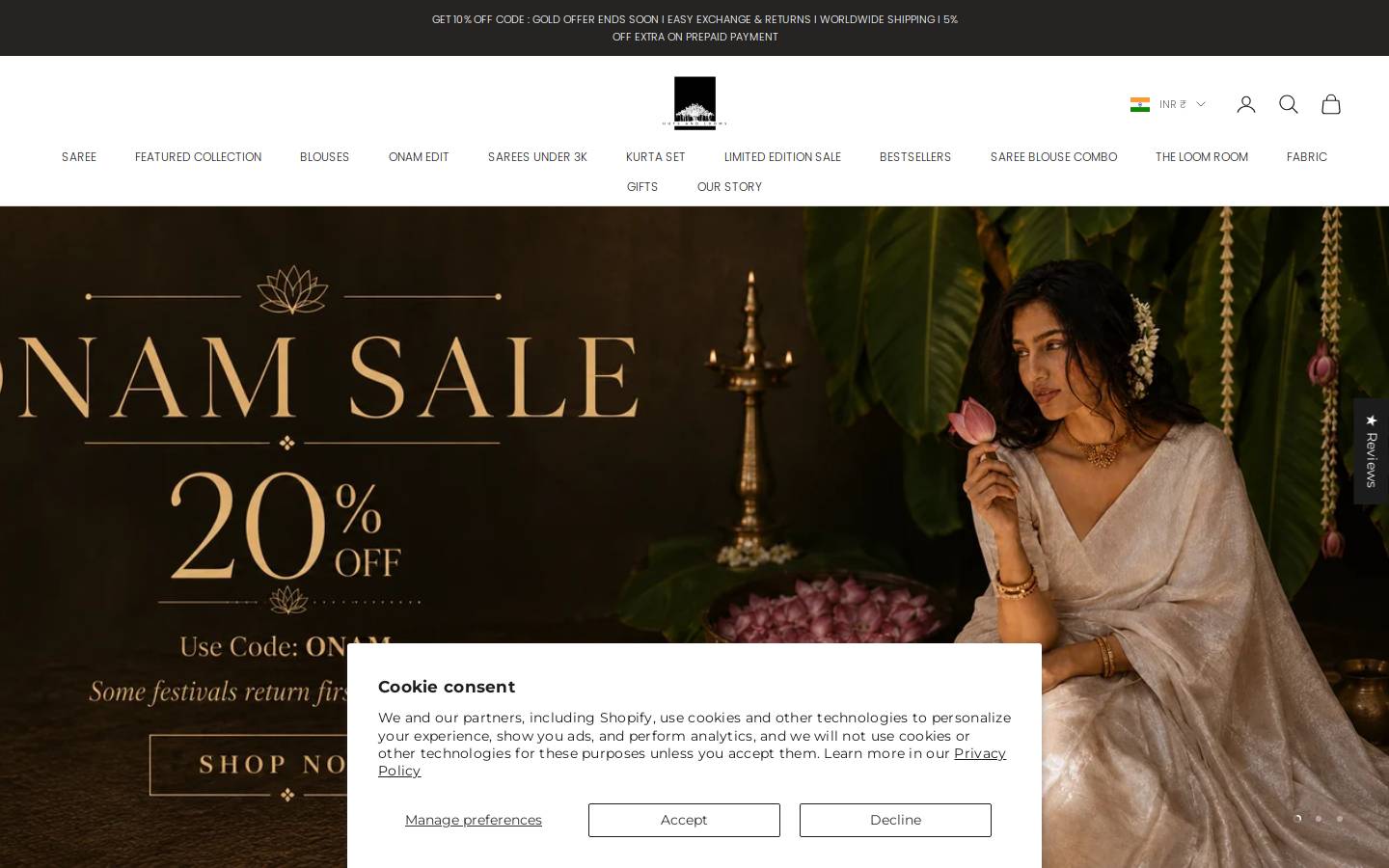 hutsandlooms.com homepage screenshot