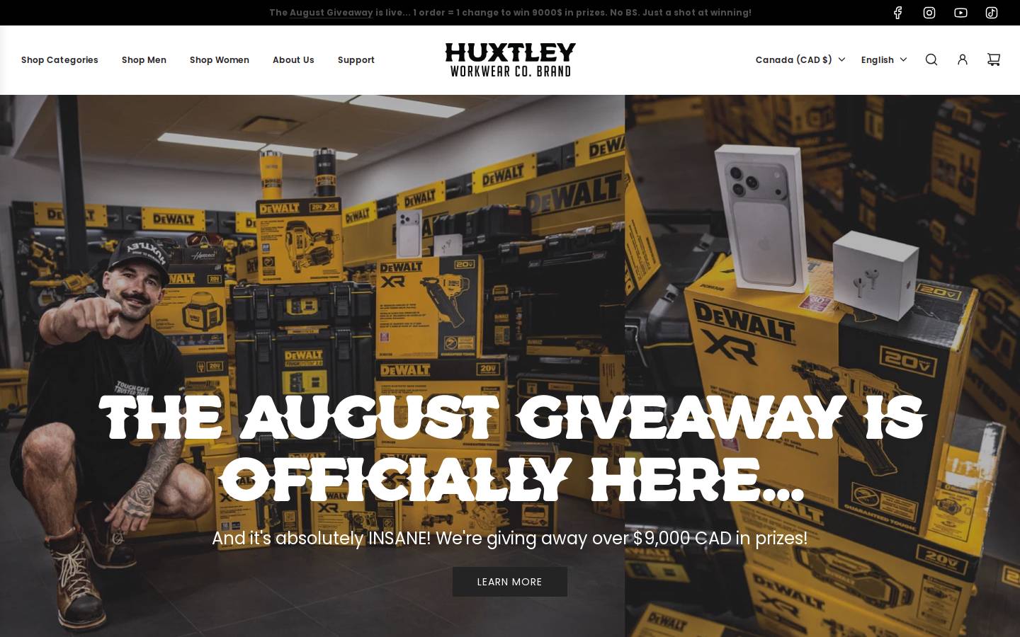 huxtley.com homepage screenshot