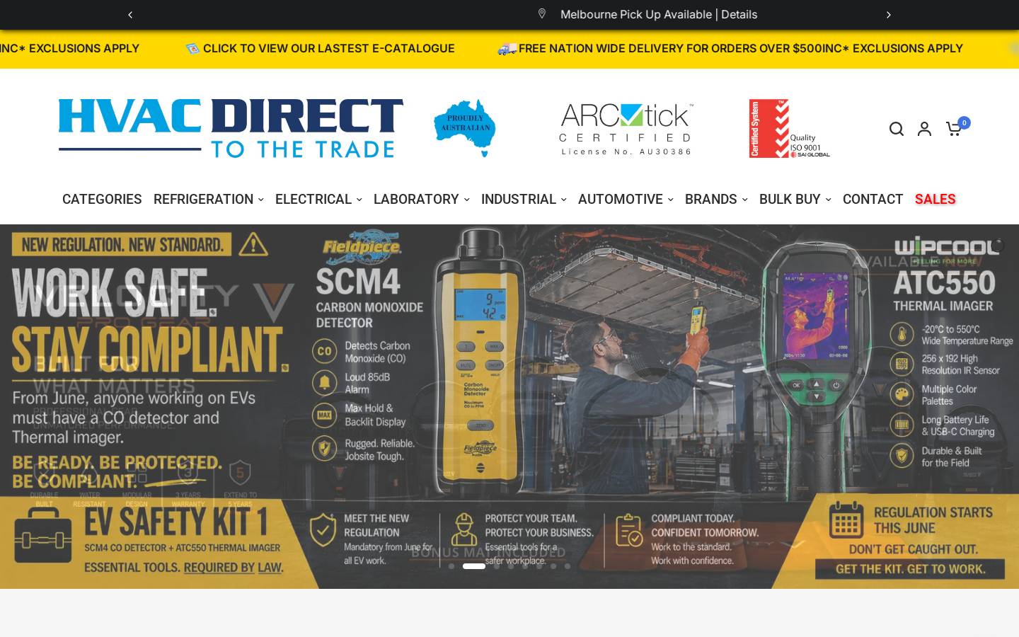 Hvacdirect homepage screenshot