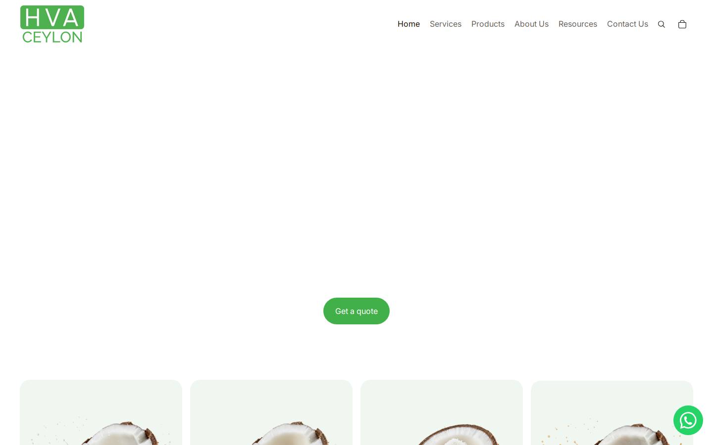 hvaceylon.com homepage screenshot