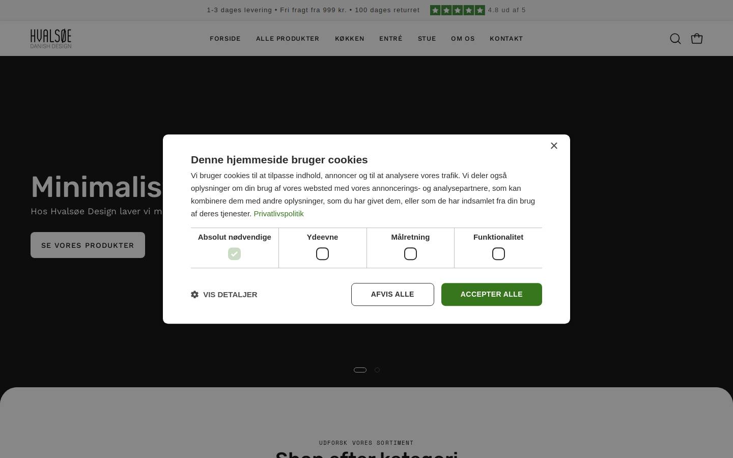 hvalsoe-design.com homepage screenshot
