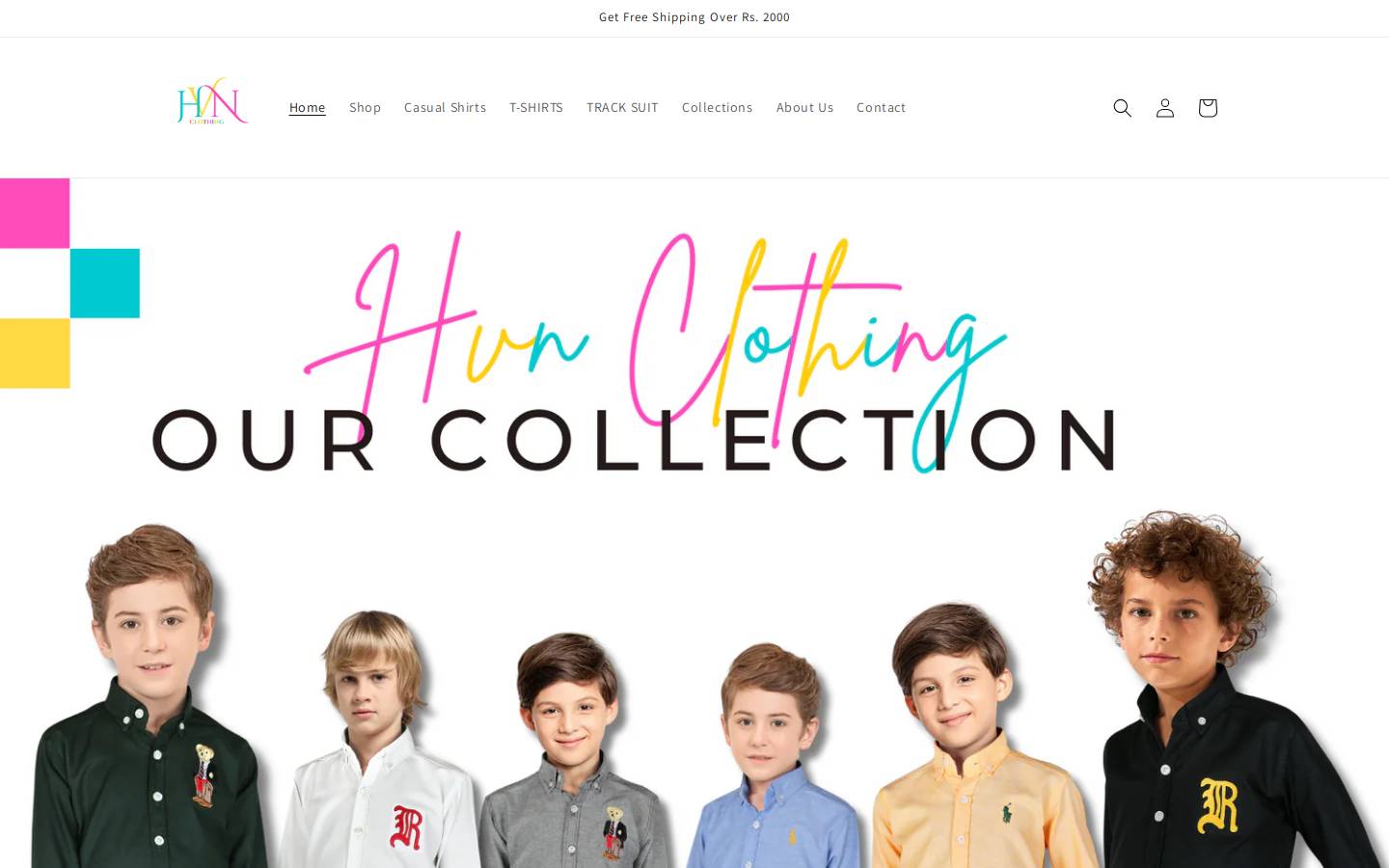 hvnclothing.com homepage screenshot