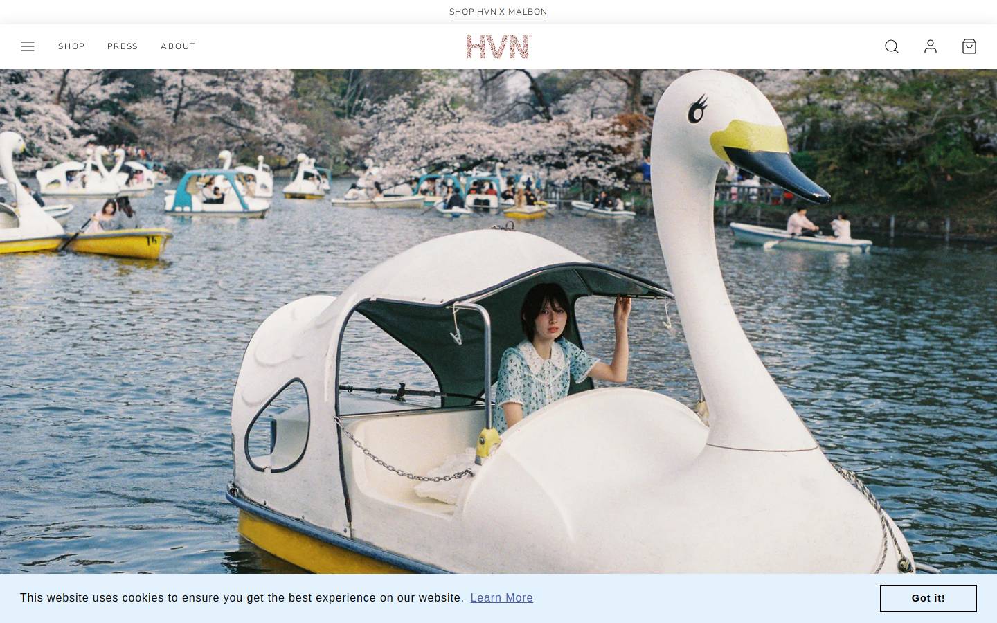 hvnlabel.com homepage screenshot