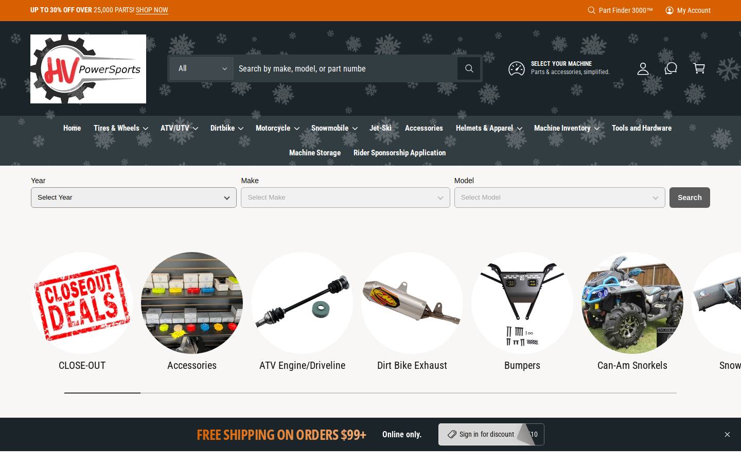 hvpowersports.com homepage screenshot