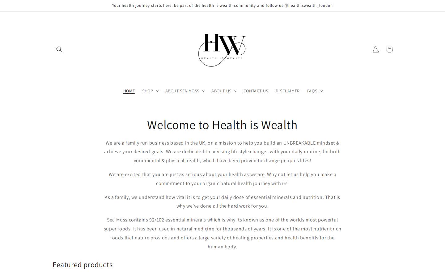 hwlondon.co.uk homepage screenshot
