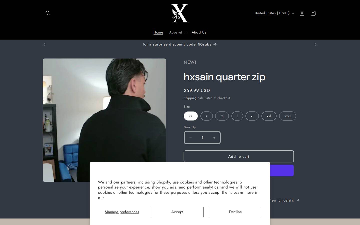 hxsain.com homepage screenshot