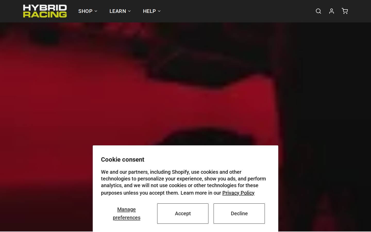 hybrid-racing.com homepage screenshot