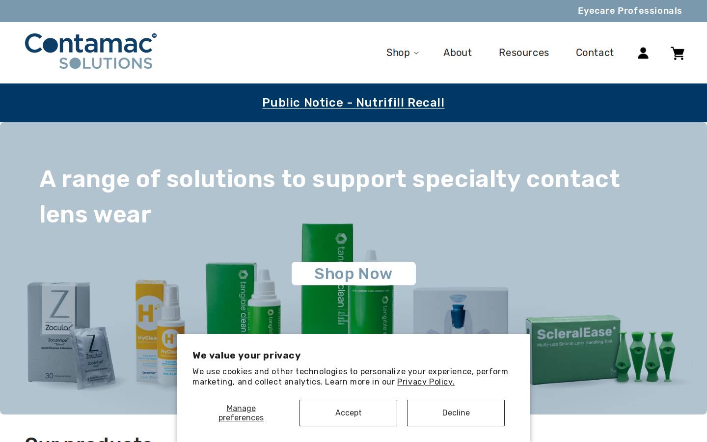 hyclear-wholesale.com homepage screenshot