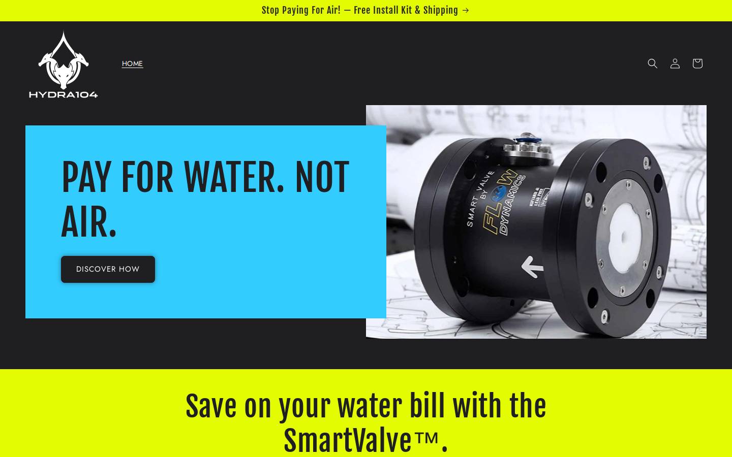 hydra104.com homepage screenshot