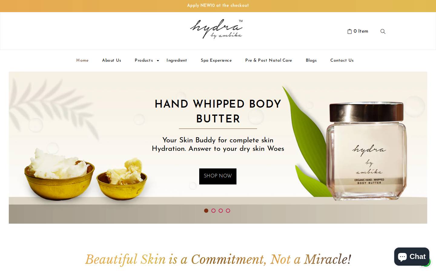 hydrabyambika.com homepage screenshot