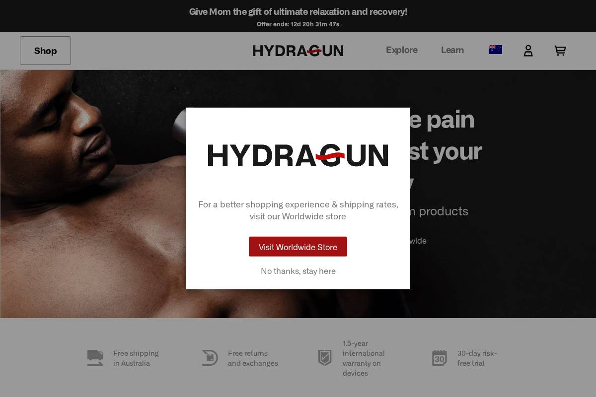 hydragun.com homepage screenshot