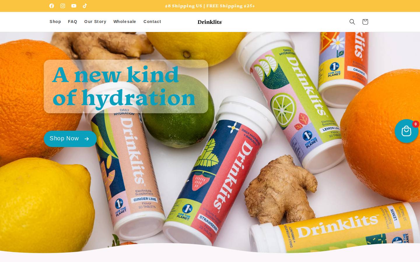 hydratetablets.com homepage screenshot