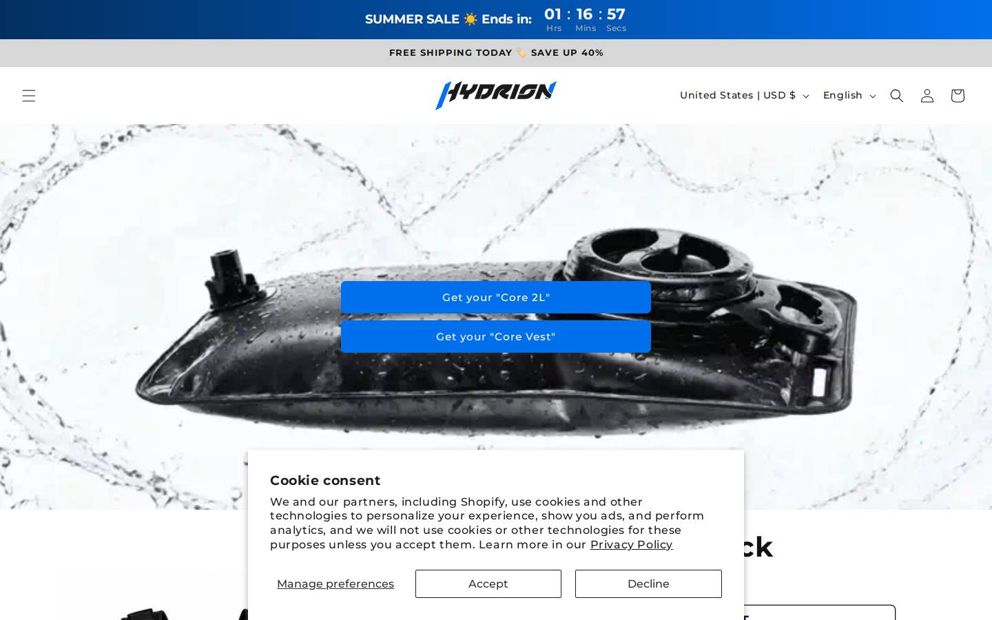 hydrion.website homepage screenshot