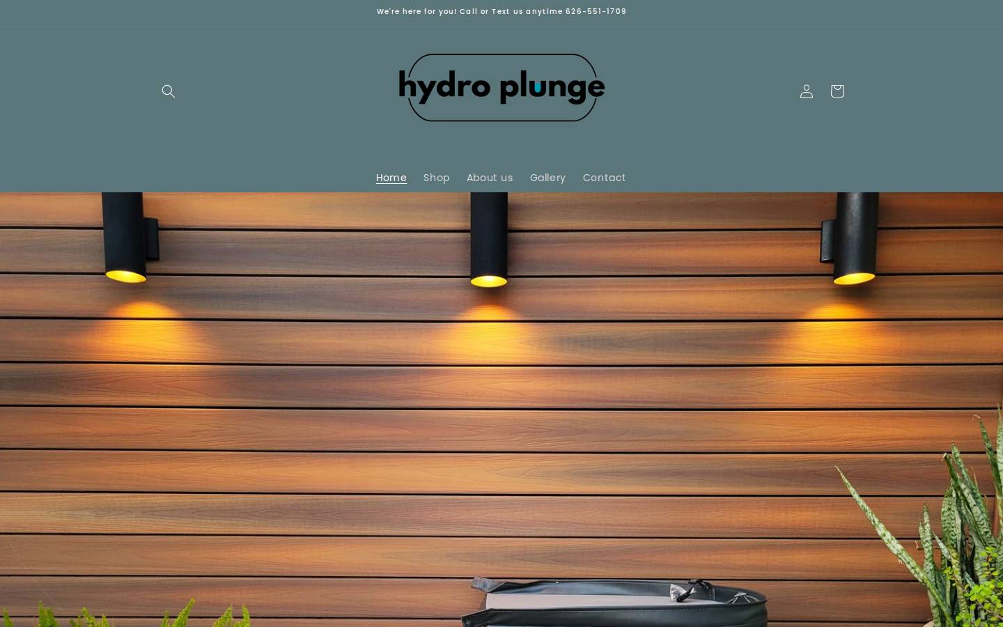 hydro-plunge.com homepage screenshot