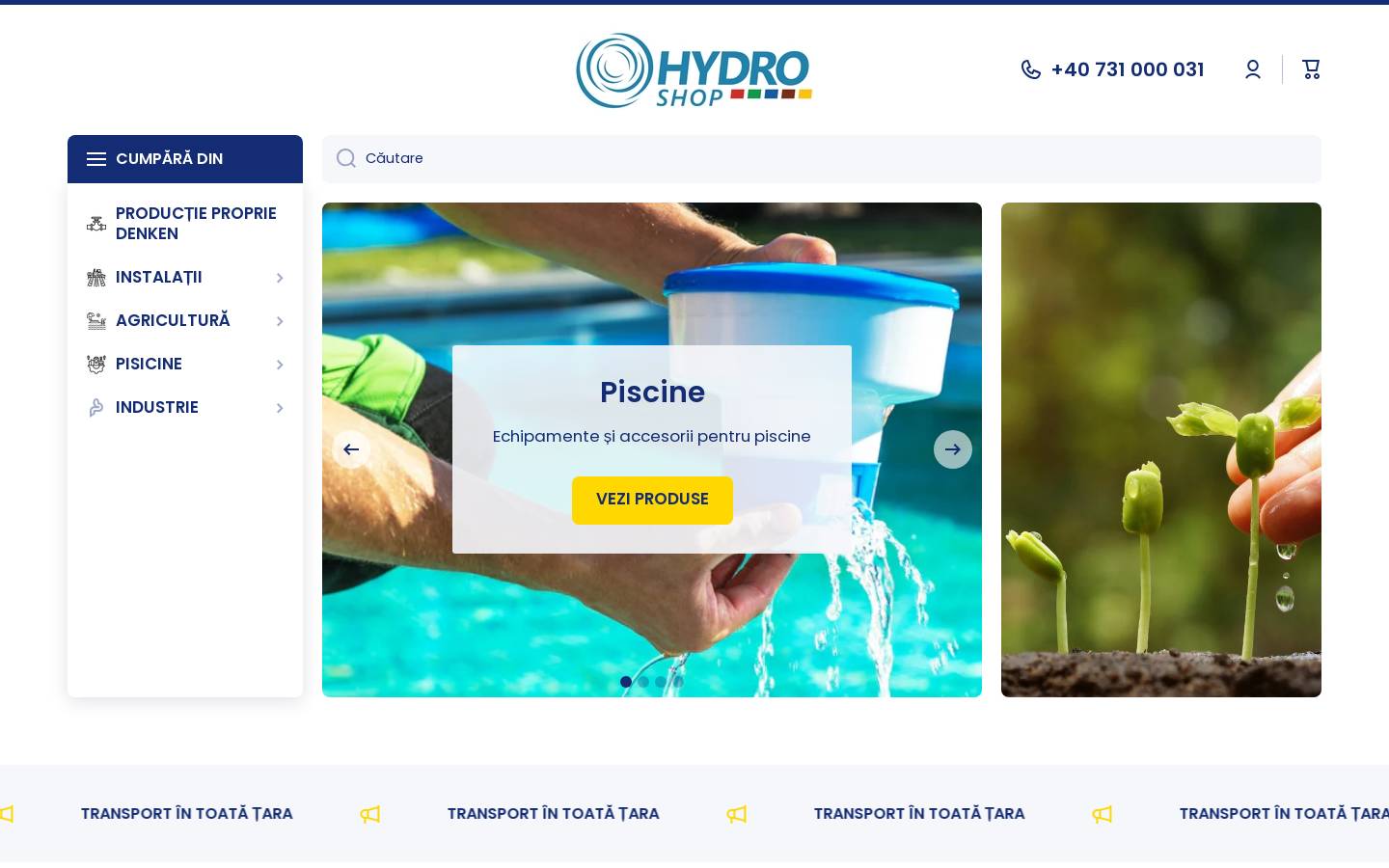 hydro-shop.ro homepage screenshot