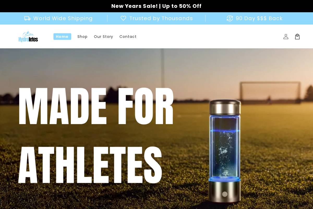 Hydroletes homepage screenshot