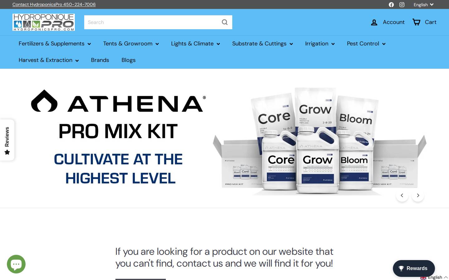 hydroponiquepro.com homepage screenshot