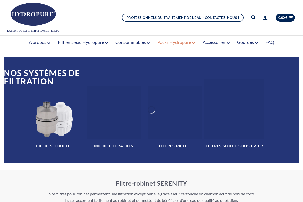 Hydropure homepage screenshot