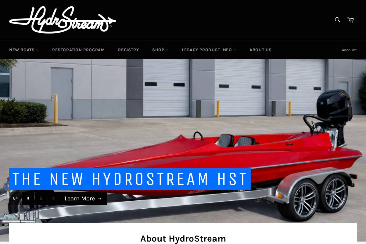 hydrostream.com homepage screenshot