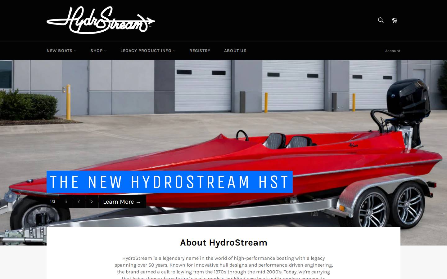 hydrostream.info homepage screenshot
