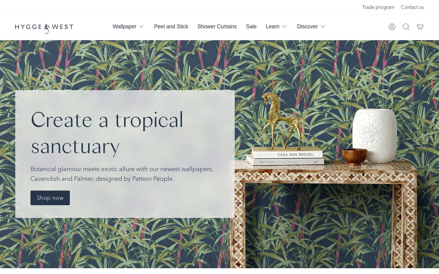 Hygge & West homepage screenshot