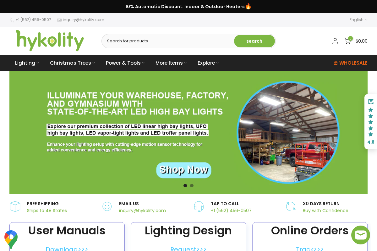 Hykolity homepage screenshot