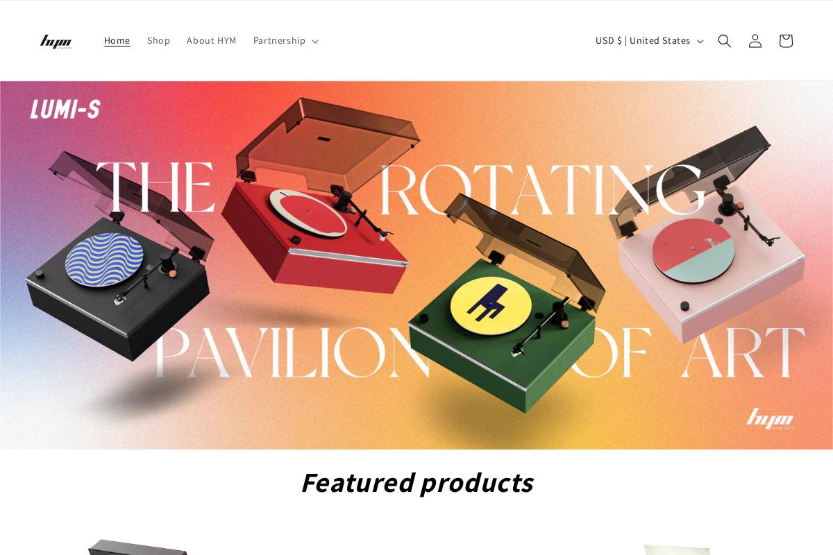 hym-originals-en.com homepage screenshot