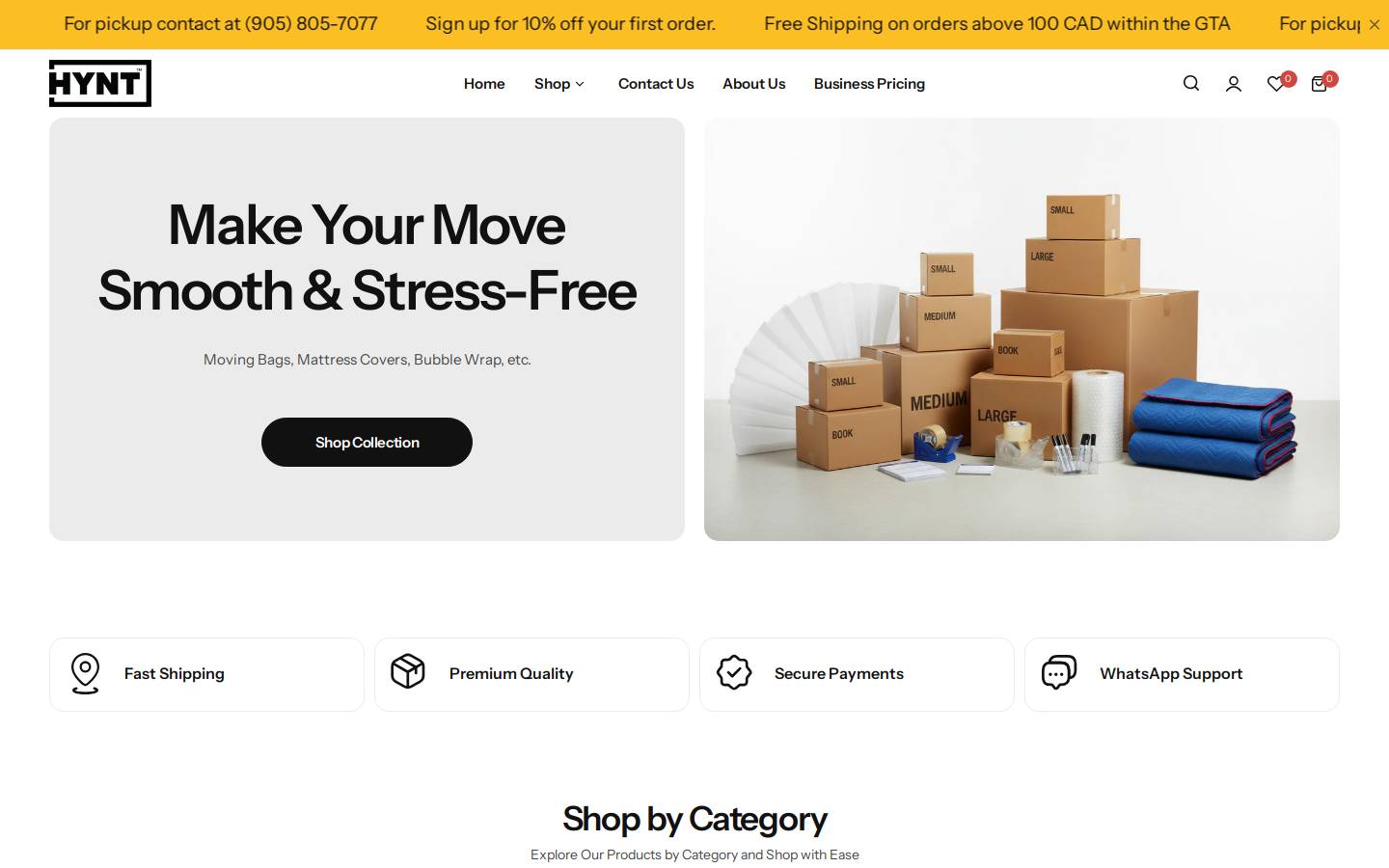 hyntinc.com homepage screenshot